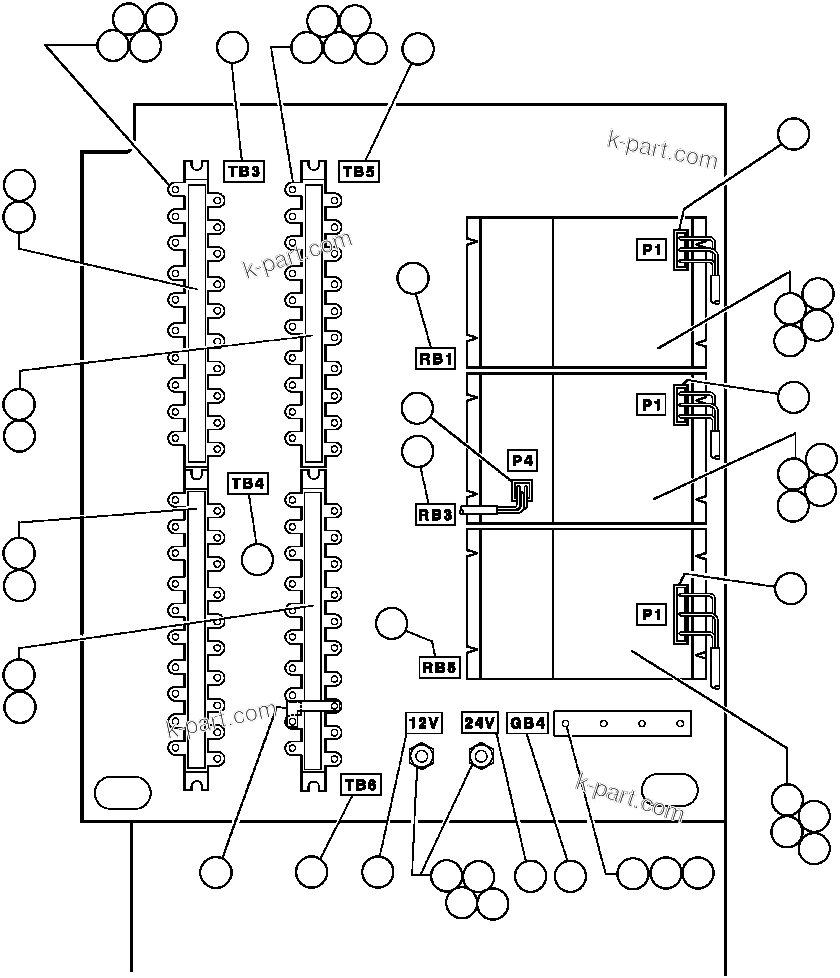 Komatsu parts book diagram for AFE32-ED 830E                 COLLAHUASI: JUNCTION BOX ASSM