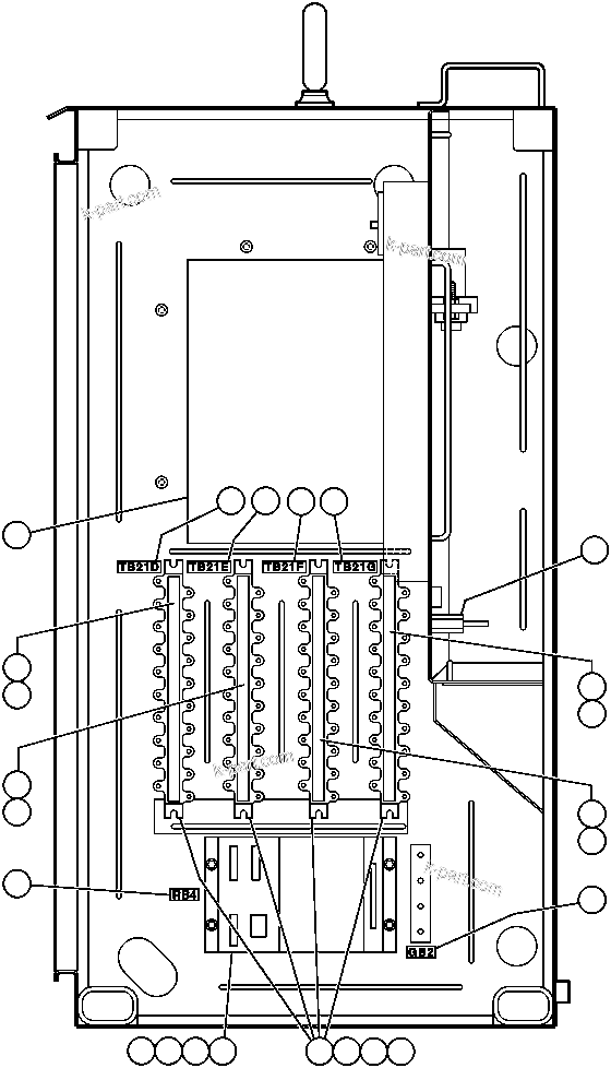 Komatsu parts book diagram for AFE32-ED 830E                 COLLAHUASI: CONTROL CABINET ASSM - 8