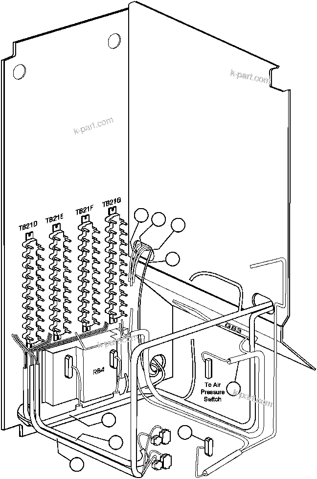 Komatsu parts book diagram for AFE32-ED 830E                 COLLAHUASI: CONTROL CABINET WIRING - 2