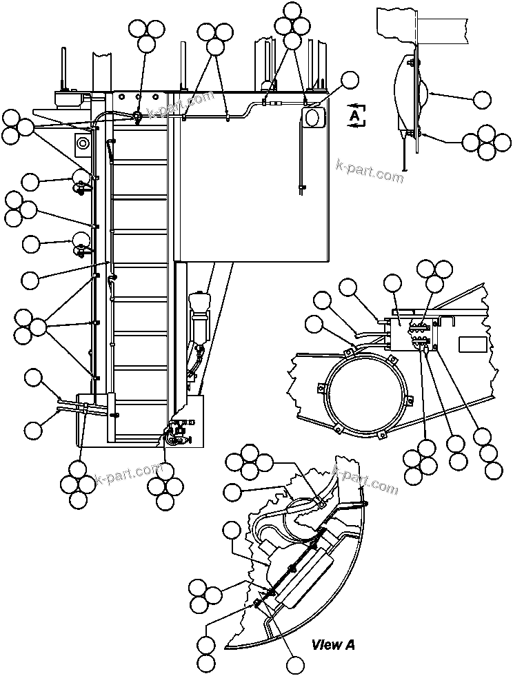 Komatsu parts book diagram for AFE32-ED 830E                 COLLAHUASI: LEFT UPRIGHT ELECTRICAL GROUP