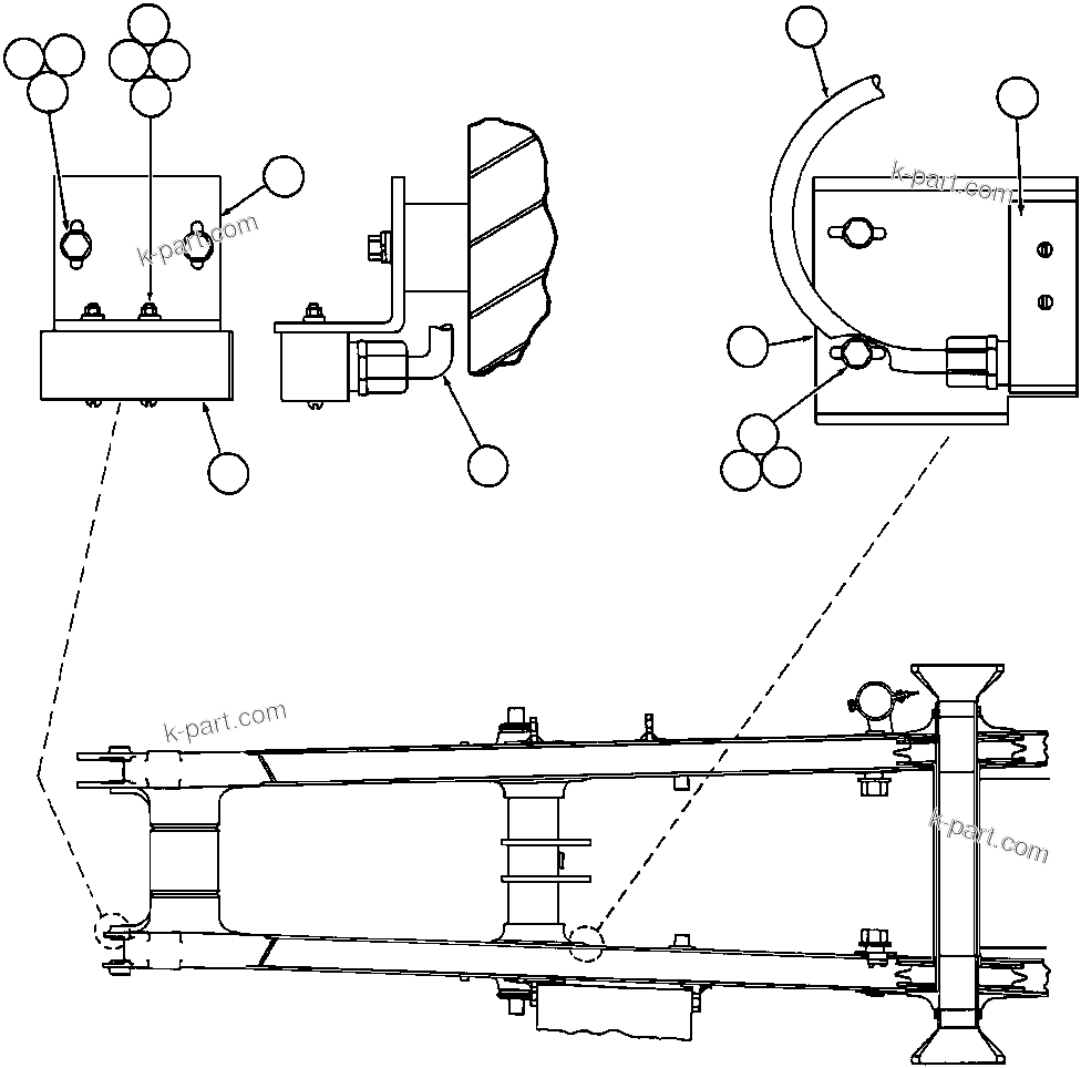 Komatsu parts book diagram for AFE32-ED 830E                 COLLAHUASI: HOIST LIMIT & BODY-UP INTERLOCK SWITCH