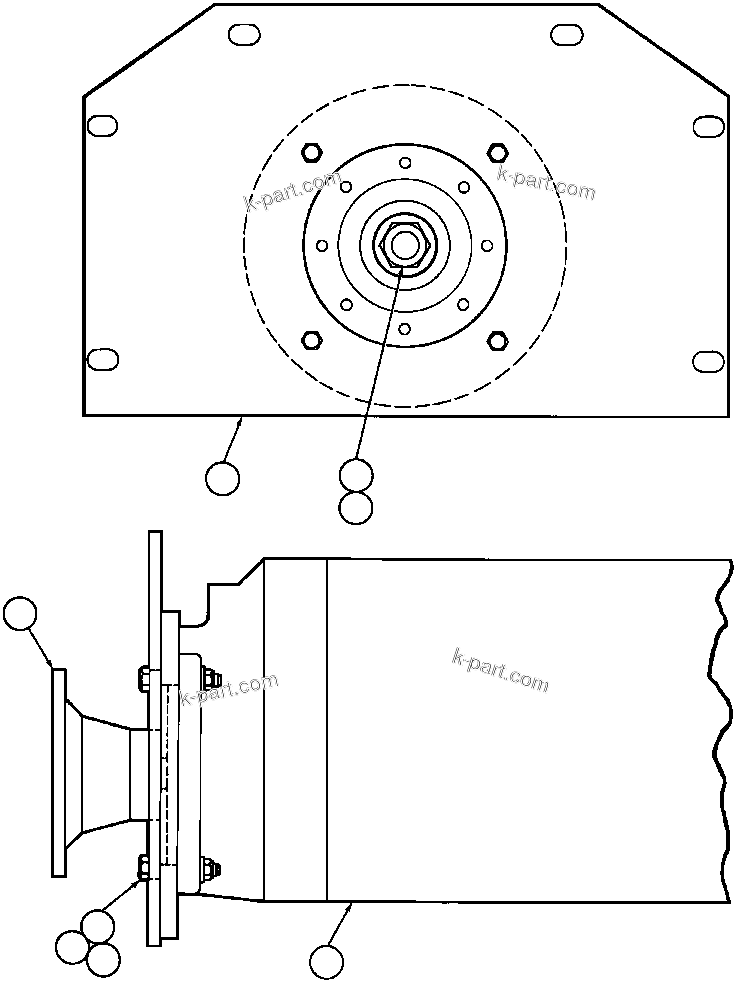 Komatsu parts book diagram for AFE32-ED 830E                 COLLAHUASI: HOIST PUMP INSTL (ED1767)
