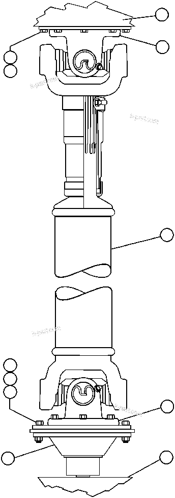 Komatsu parts book diagram for AFE32-ED 830E                 COLLAHUASI: UNIVERSAL JOINT INSTL