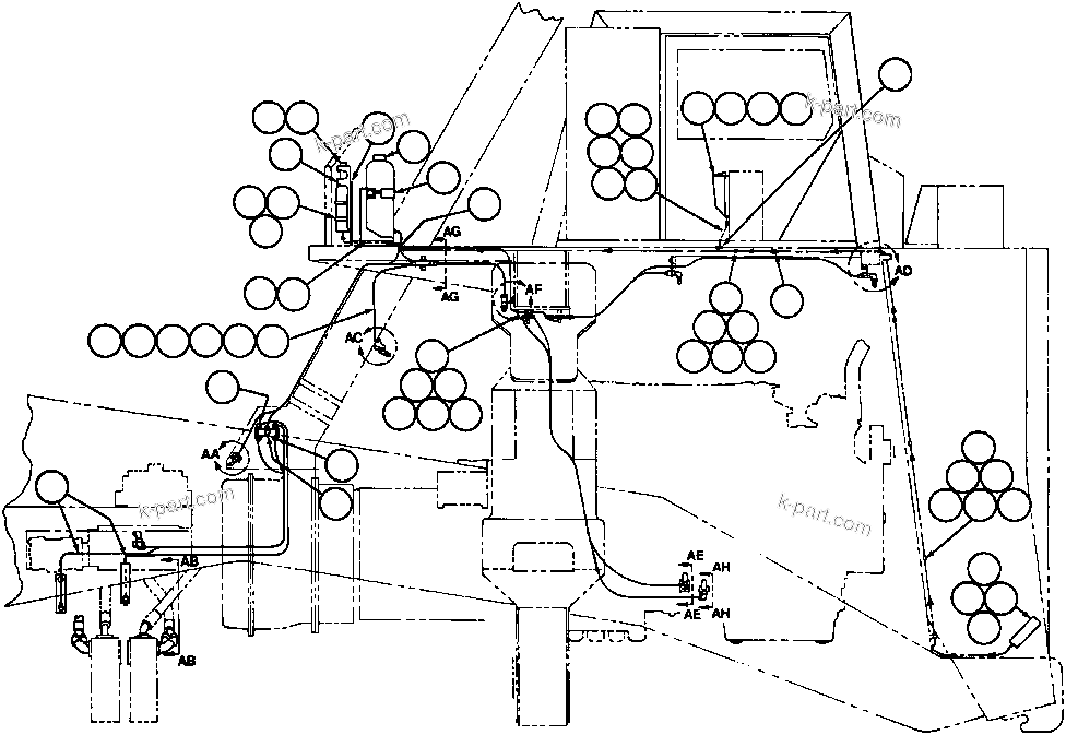 Komatsu parts book diagram for AFE32-ED 830E                 COLLAHUASI: FIRE CONTROL INSTL