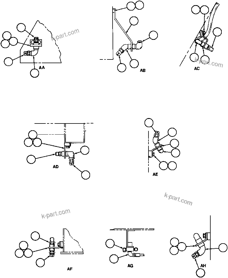Komatsu parts book diagram for AFE32-ED 830E                 COLLAHUASI: FIRE CONTROL INSTL - 2
