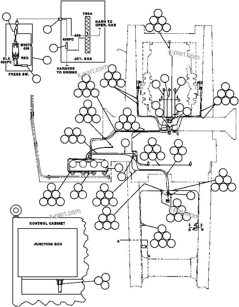 Komatsu parts book diagram for AFE32-ED 830E                 COLLAHUASI: FIRE CONTROL SYSTEM