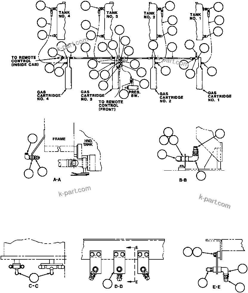 Komatsu parts book diagram for AFE32-ED 830E                 COLLAHUASI: FIRE CONTROL SYSTEM - 2