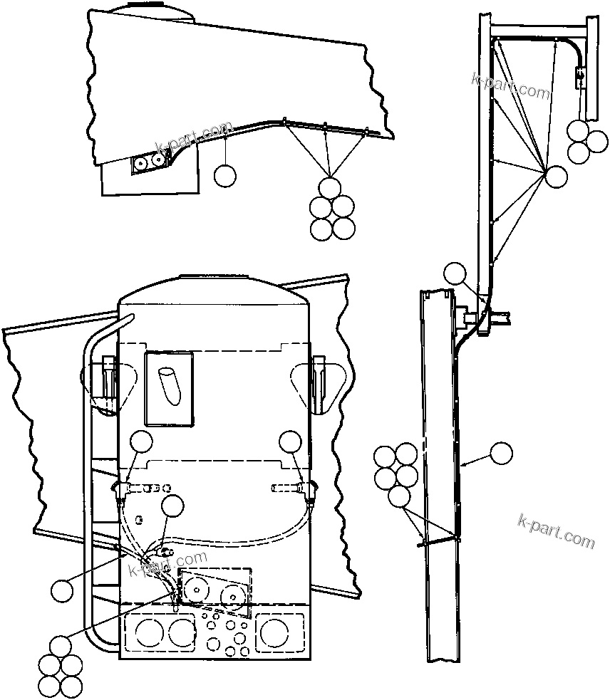 Komatsu parts book diagram for AFE32-ED 830E                 COLLAHUASI: HOTSTART - HYDRAULIC TANK