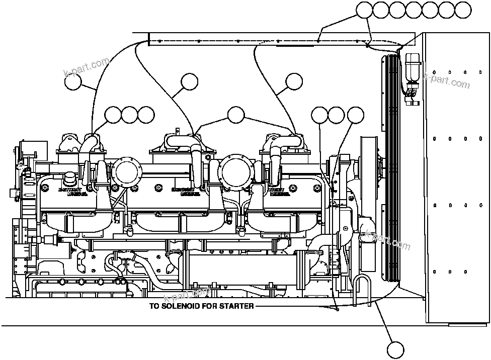 Komatsu parts book diagram for AFE32-ED 830E                 COLLAHUASI: EHTER START INSTALLATION - 20V
