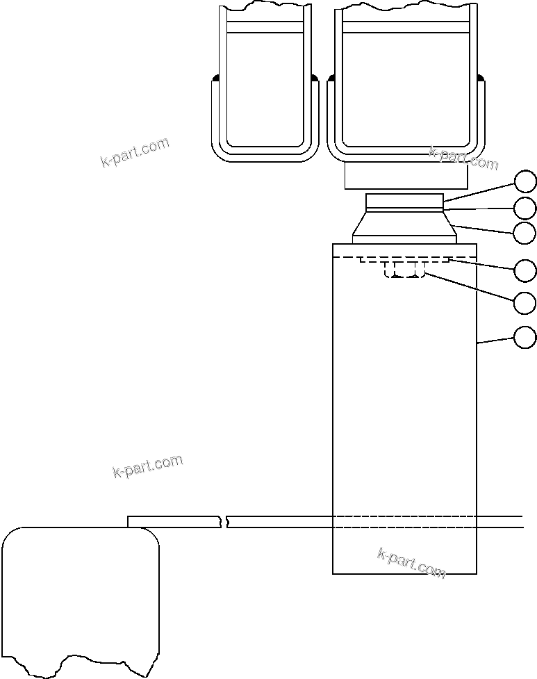 Komatsu parts book diagram for AFE32-EZ 830E                 COLLAHUASI: RADIATOR STABILIZER