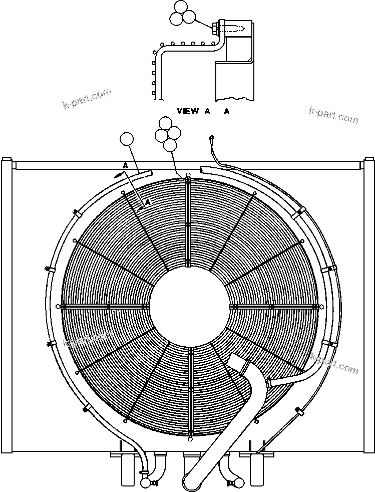 Komatsu parts book diagram for AFE32-EZ 830E                 COLLAHUASI: FAN GUARD INSTALLATION