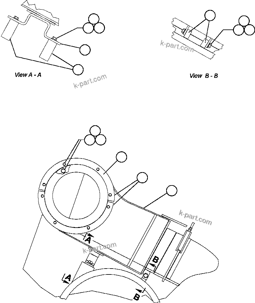 Komatsu parts book diagram for AFE32-EZ 830E                 COLLAHUASI: EXHAUST BOX