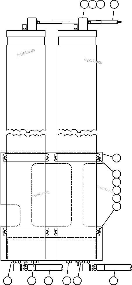 Komatsu parts book diagram for AFE32-EZ 830E                 COLLAHUASI: STEERING ACCUMULATOR INSTALLATION