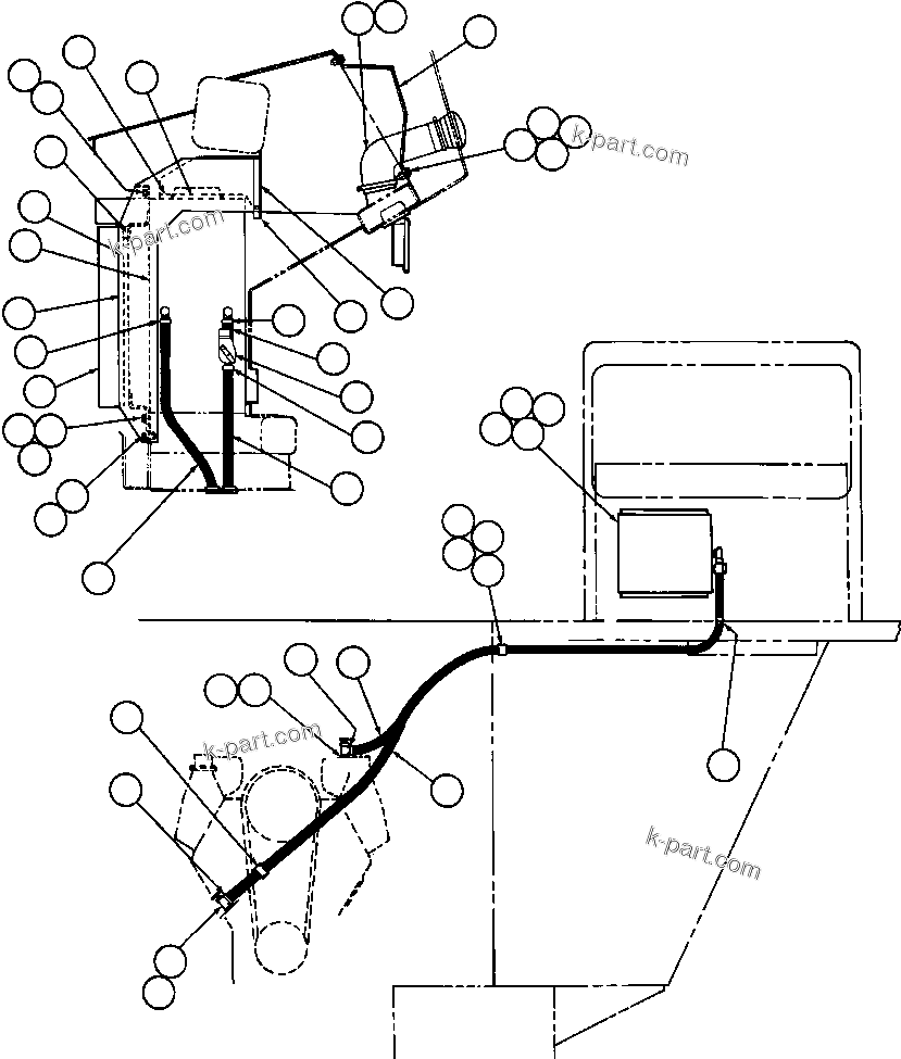 Komatsu parts book diagram for AFE32-EZ 830E                 COLLAHUASI: HEATER PIPING & INSTALLATION