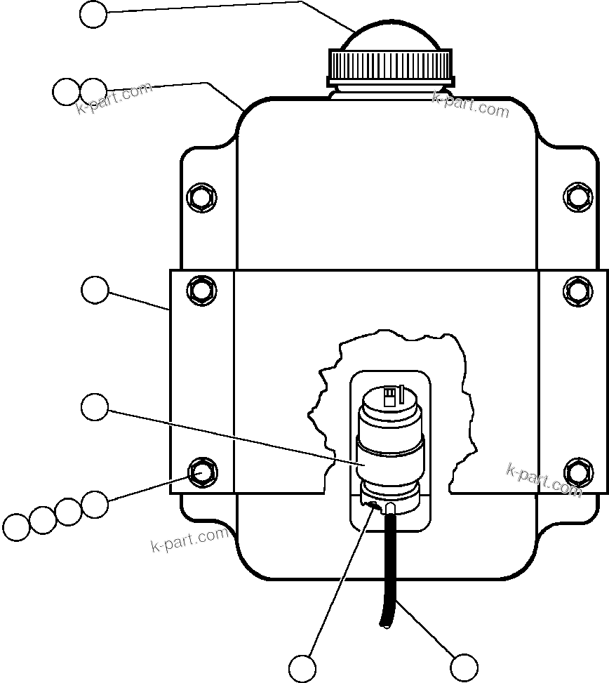 Komatsu parts book diagram for AFE32-EZ 830E                 COLLAHUASI: WINDSHIELD WASHER INSTALLATION