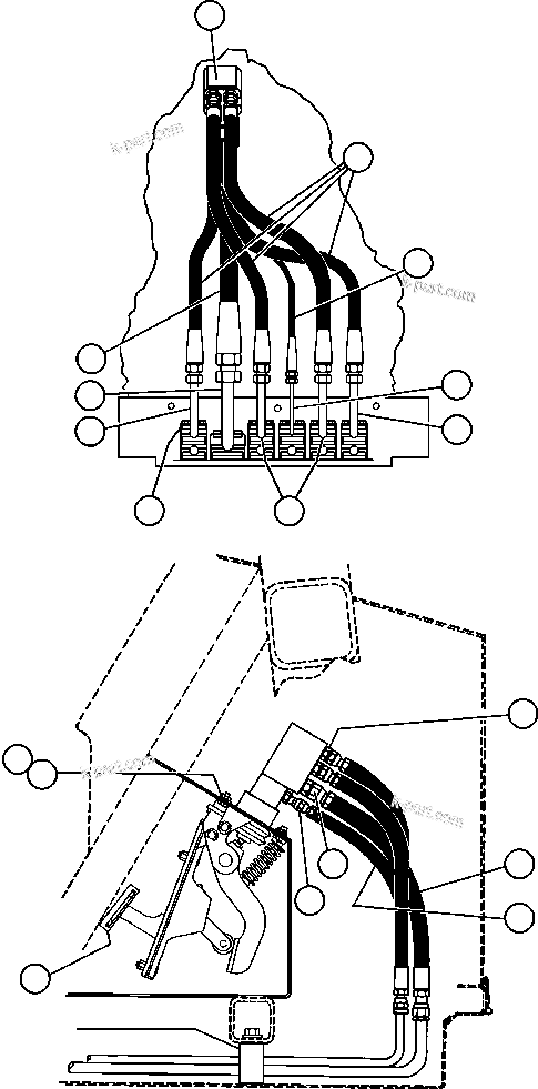 Komatsu parts book diagram for AFE32-EZ 830E                 COLLAHUASI: RETARD/BRAKE VALVE PIPING