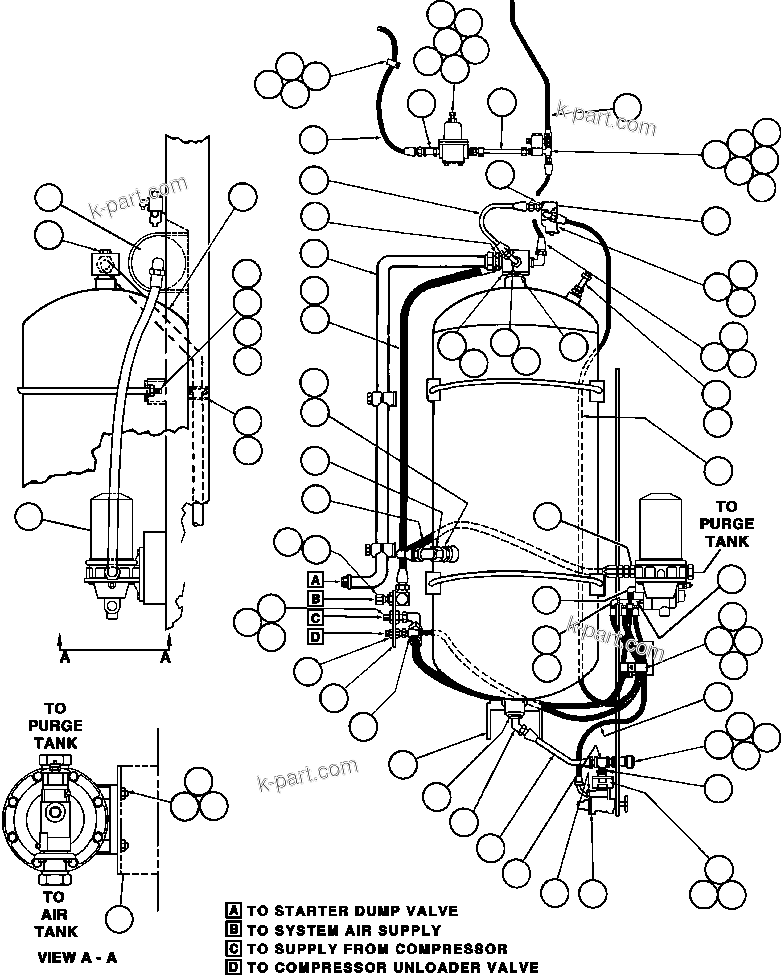 Komatsu parts book diagram for AFE32-EZ 830E                 COLLAHUASI: AIR SYSTEM PIPING & INSTALLATION