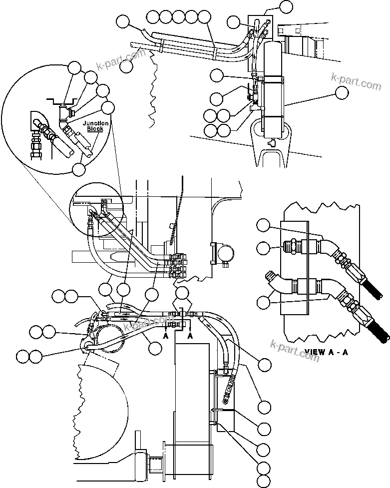 Komatsu parts book diagram for AFE32-EZ 830E                 COLLAHUASI: ENGINE FUEL PIPING