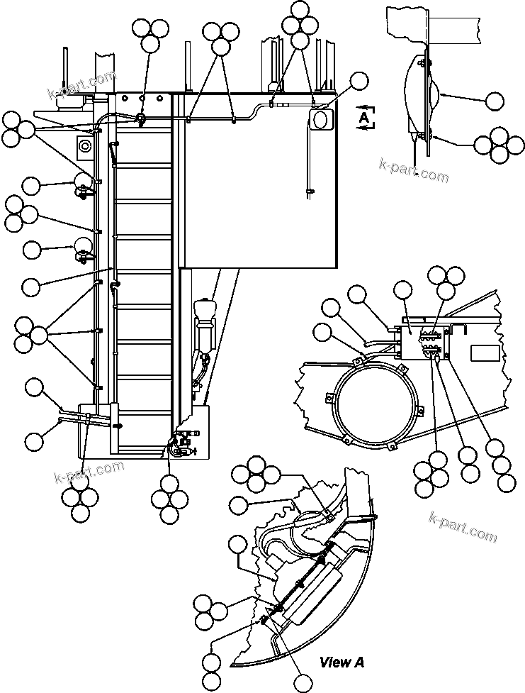 Komatsu parts book diagram for AFE32-EZ 830E                 COLLAHUASI: LEFT UPRIGHT ELECTRICAL GROUP