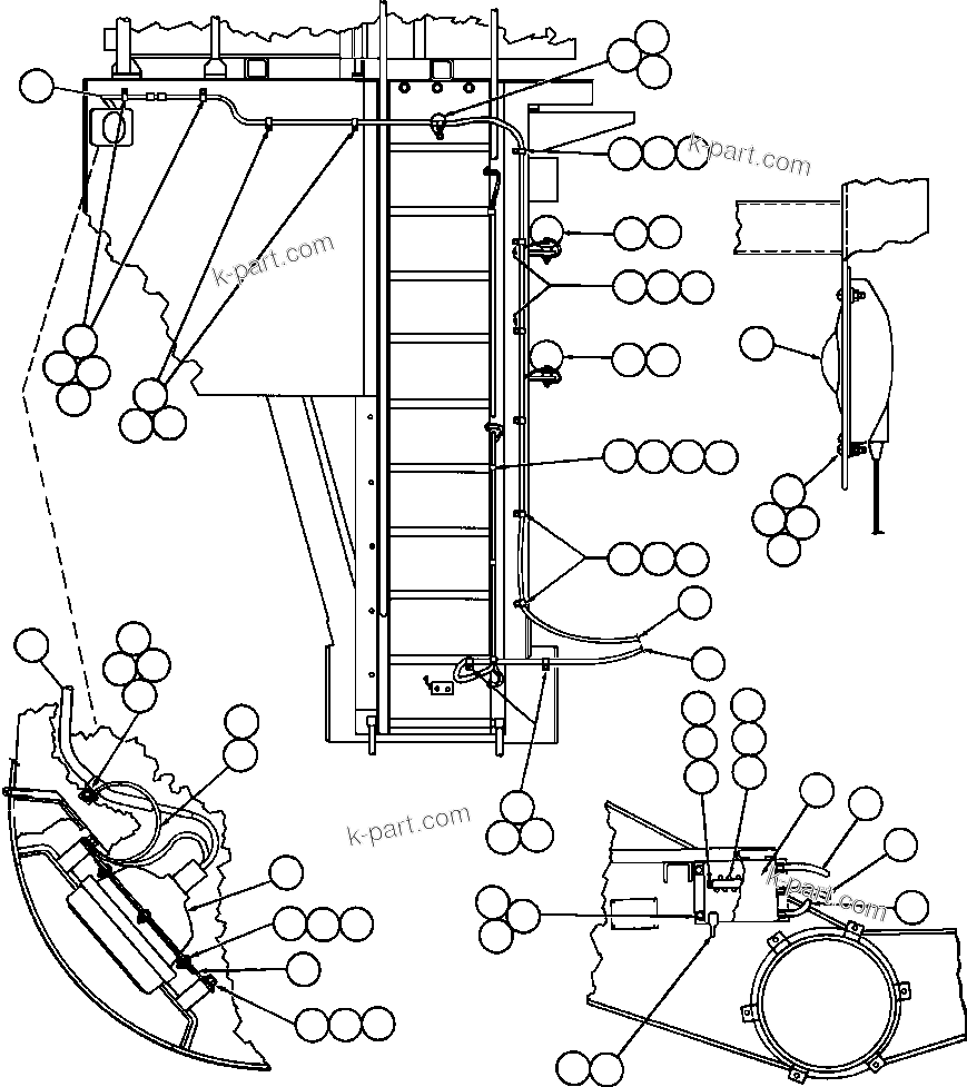 Komatsu parts book diagram for AFE32-EZ 830E                 COLLAHUASI: RIGHT UPRIGHT ELECTRICAL GROUP