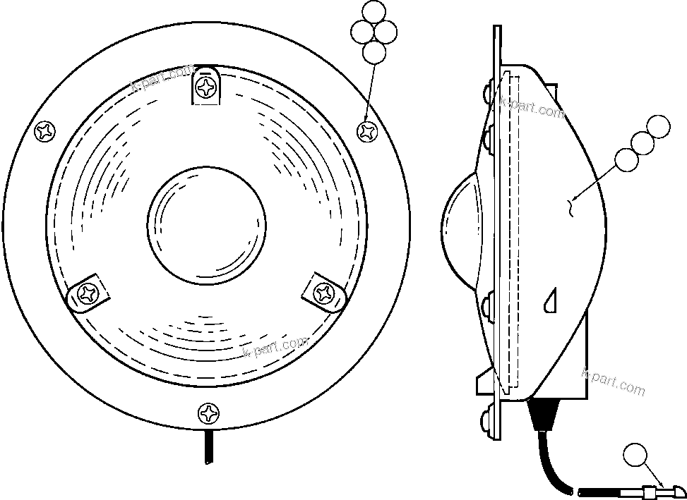 Komatsu parts book diagram for AFE32-EZ 830E                 COLLAHUASI: LADDER LIGHT ASSEMBLY (TZ2413)