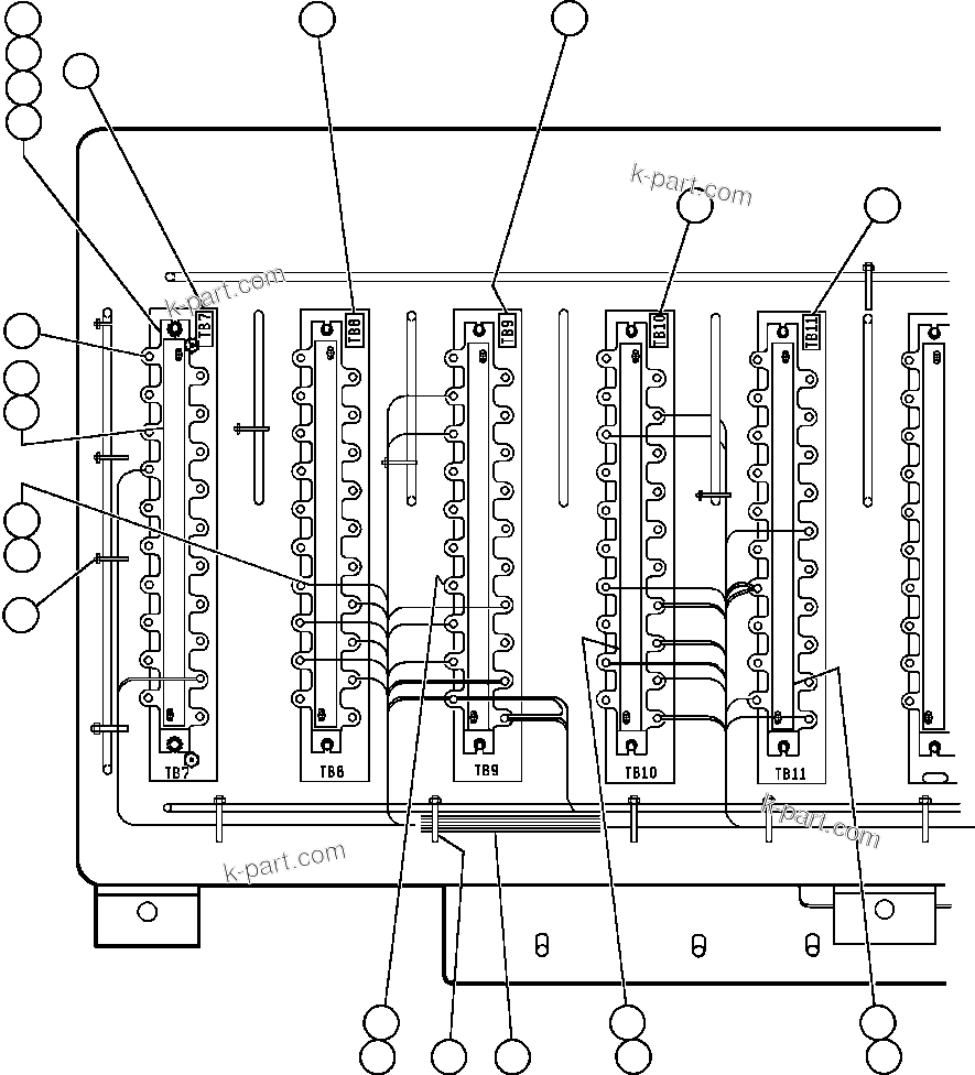 Komatsu parts book diagram for AFE32-EZ 830E                 COLLAHUASI: ELECTRICAL COMPARTMENT - 24 VOLT