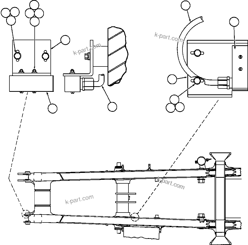 Komatsu parts book diagram for AFE32-EZ 830E                 COLLAHUASI: HOIST LIMIT & BODY-UP INTERLOCK SWITCH