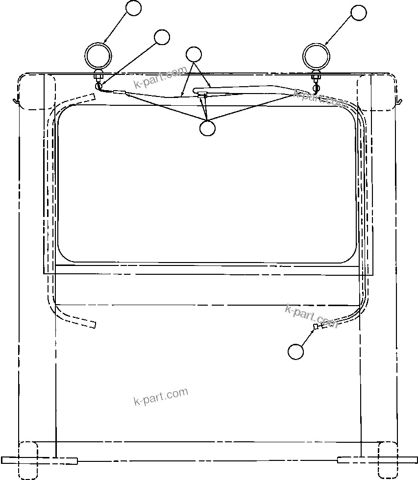 Komatsu parts book diagram for AFE32-EZ 830E                 COLLAHUASI: STOP & RETARDER LIGHT