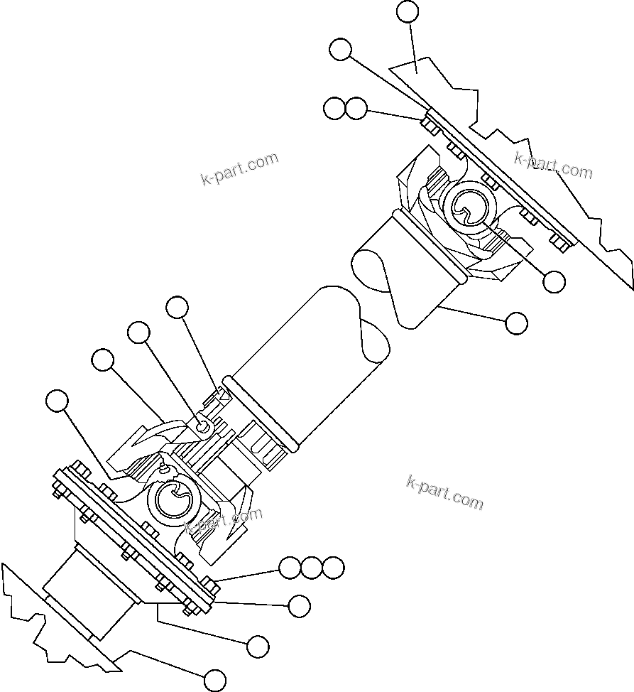 Komatsu parts book diagram for AFE32-EZ 830E                 COLLAHUASI: UNIVERSAL JOINT INSTALLATION