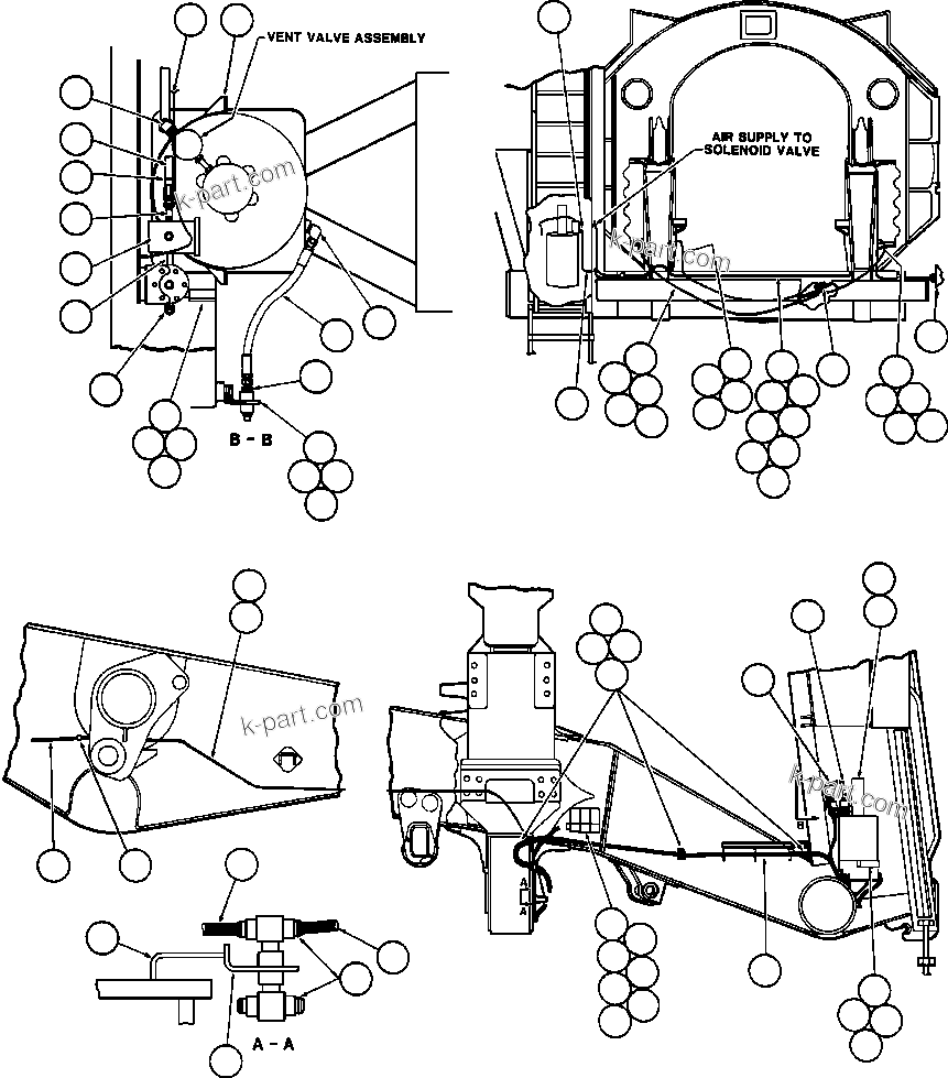 Komatsu parts book diagram for AFE32-EZ 830E                 COLLAHUASI: AUTOMATIC LUBRICATION