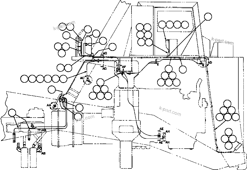 Komatsu parts book diagram for AFE32-EZ 830E                 COLLAHUASI: FIRE CONTROL INSTALLATION