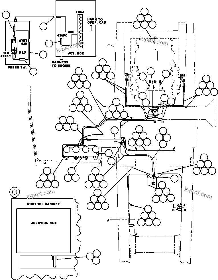 Komatsu parts book diagram for AFE32-EZ 830E                 COLLAHUASI: FIRE CONTROL SYSTEM