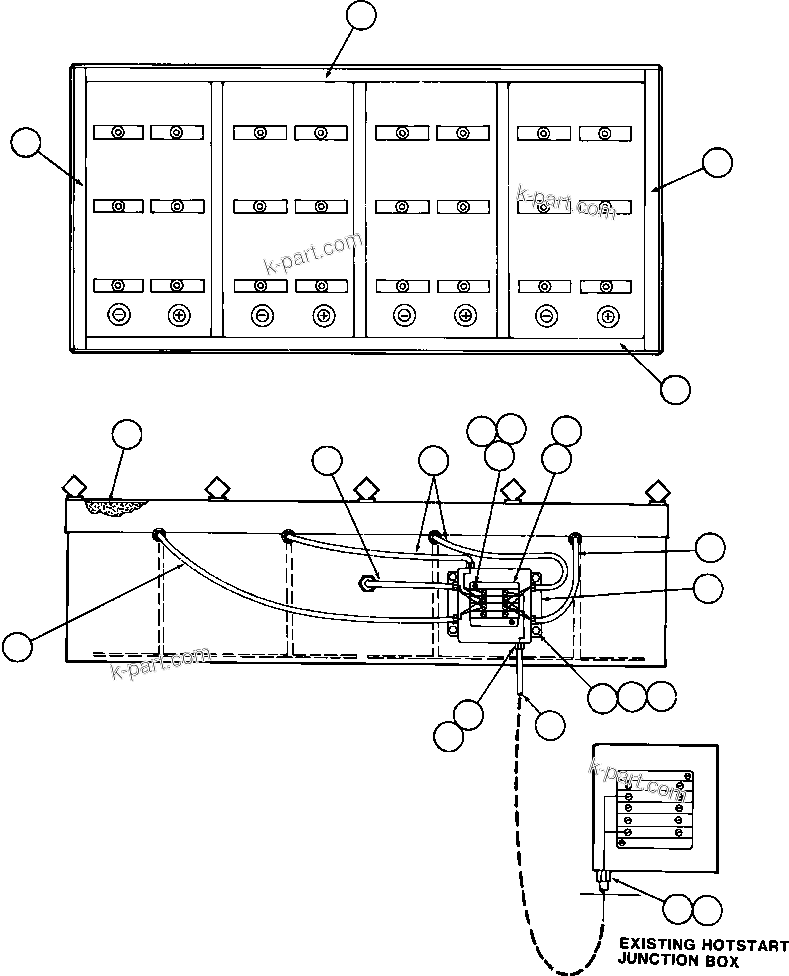 Komatsu parts book diagram for AFE32-EZ 830E                 COLLAHUASI: BATTERY BOX HEATER INSTALLATION