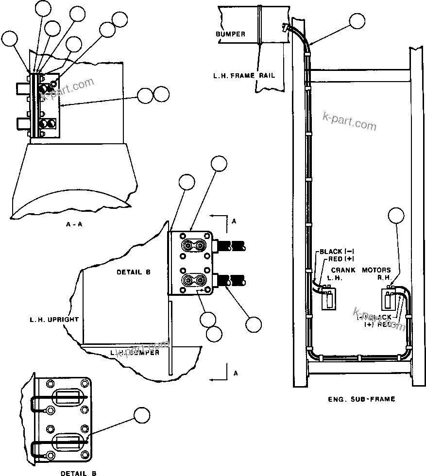 Komatsu parts book diagram for AFE32-EZ 830E                 COLLAHUASI: AUXILIARY JUMP START INSTALLATION