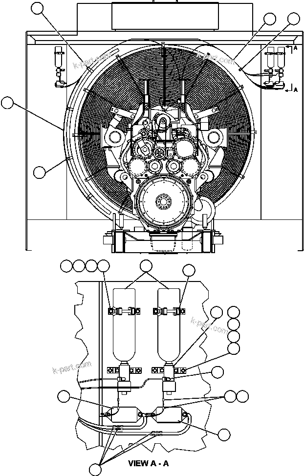 Komatsu parts book diagram for AFE32-EZ 830E                 COLLAHUASI: ETHER START INSTALLATION - 1 (EG2106)