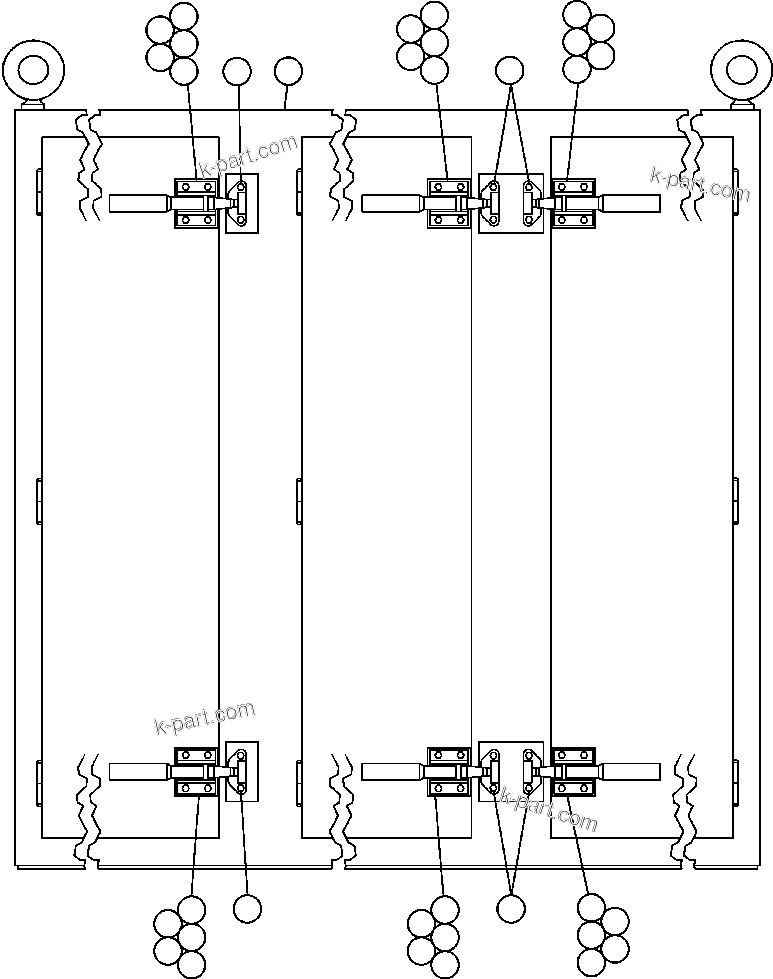 Komatsu parts book diagram for AFE32-EZ 830E                 COLLAHUASI: CONTROL CABINET ASSEMBLY - 2