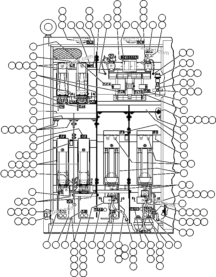 Komatsu parts book diagram for AFE32-EZ 830E                 COLLAHUASI: CONTROL CABINET ASSEMBLY - 3