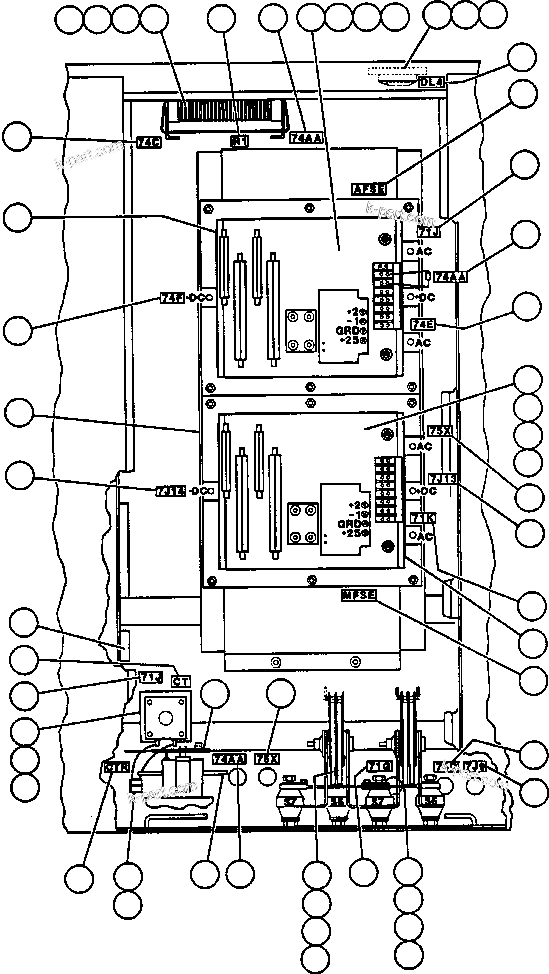 Komatsu parts book diagram for AFE32-EZ 830E                 COLLAHUASI: CONTROL CABINET ASSEMBLY - 4