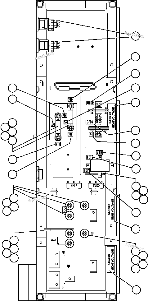 Komatsu parts book diagram for AFE32-EZ 830E                 COLLAHUASI: CONTROL CABINET ASSEMBLY - FLOOR