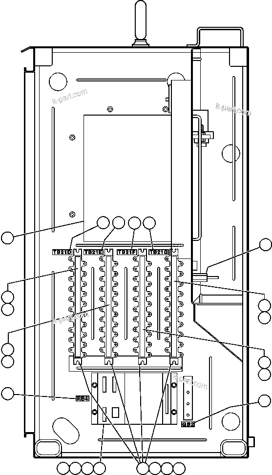 Komatsu parts book diagram for AFE32-EZ 830E                 COLLAHUASI: CONTROL CABINET ASSEMBLY - 8