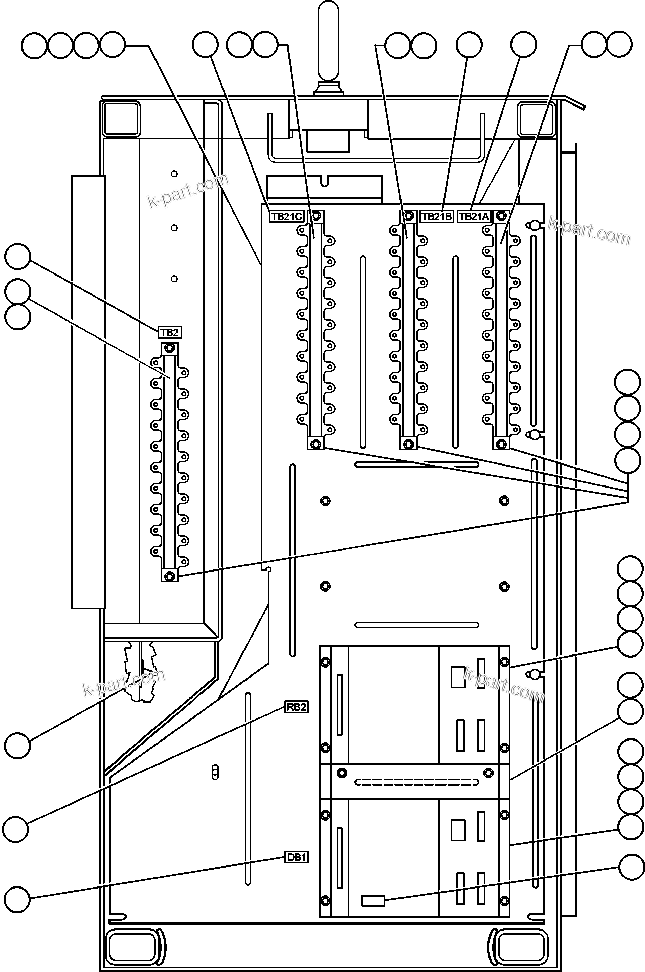 Komatsu parts book diagram for AFE32-EZ 830E                 COLLAHUASI: CONTROL CABINET ASSEMBLY - 9