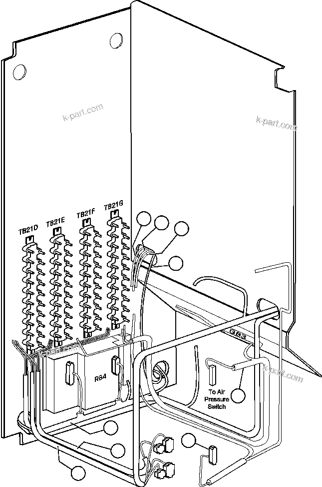 Komatsu parts book diagram for AFE32-EZ 830E                 COLLAHUASI: CONTROL CABINET WIRING - 2