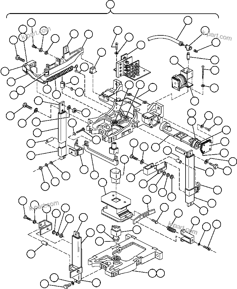 Komatsu parts book diagram for AFE32-EZ 830E                 COLLAHUASI: REVERSER (PB4254)