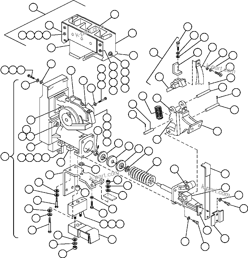 Komatsu parts book diagram for AFE32-EZ 830E                 COLLAHUASI: CONTACTOR - P1 & P2 (VJ0850)