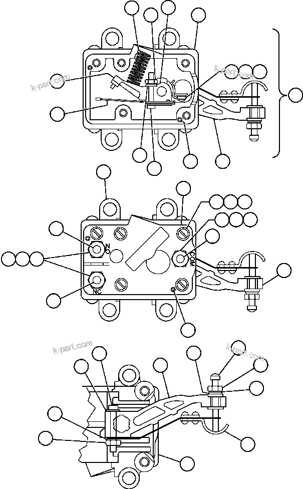 Komatsu parts book diagram for AFE32-EZ 830E                 COLLAHUASI: INTERLOCK (BF0017)
