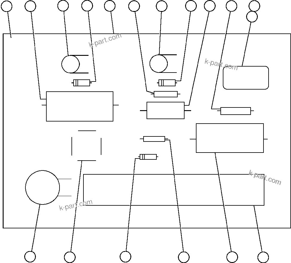Komatsu parts book diagram for AFE32-EZ 830E                 COLLAHUASI: PANEL - F.D.P. (VE6113)