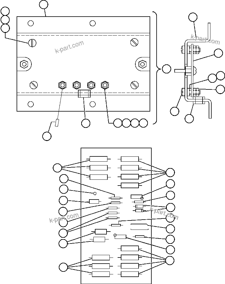 Komatsu parts book diagram for AFE32-EZ 830E                 COLLAHUASI: PANEL - VMM (VE6118)