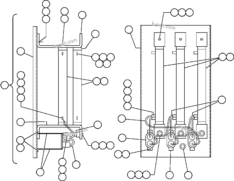 Komatsu parts book diagram for AFE32-EZ 830E                 COLLAHUASI: PANEL - FILTER (PB5066)