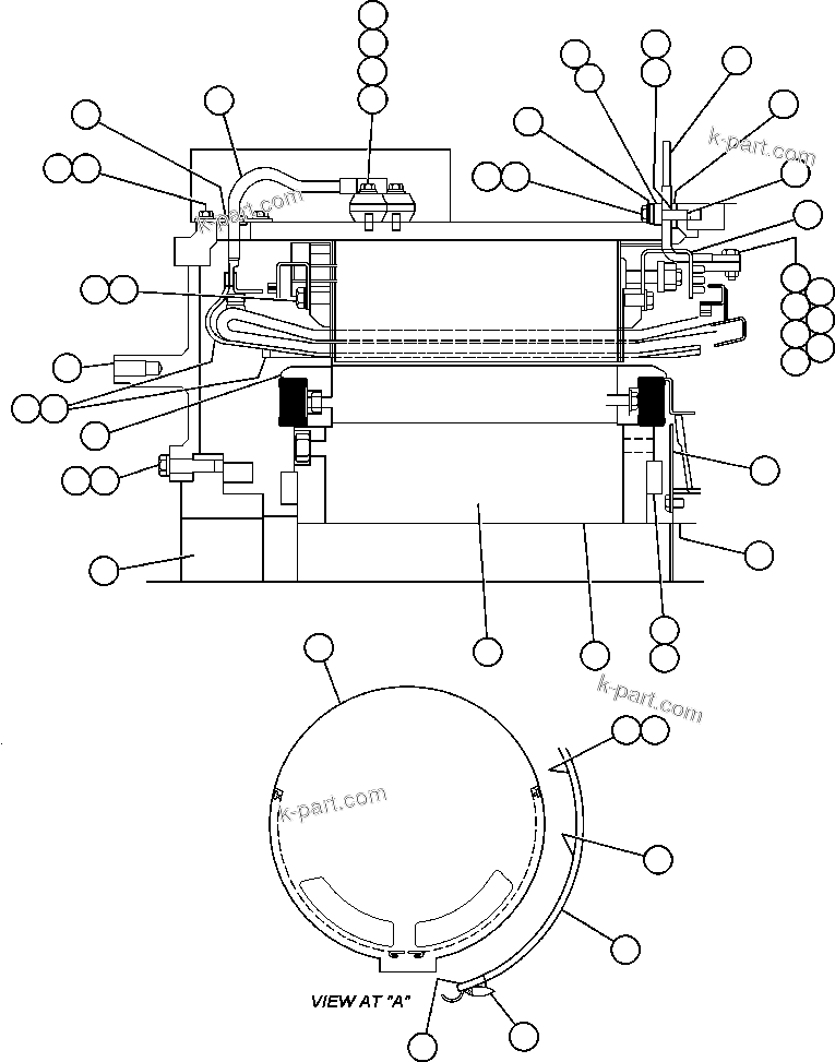 Komatsu parts book diagram for AFE32-EZ 830E                 COLLAHUASI: ALTERNATOR - 26F2 (PB9658)