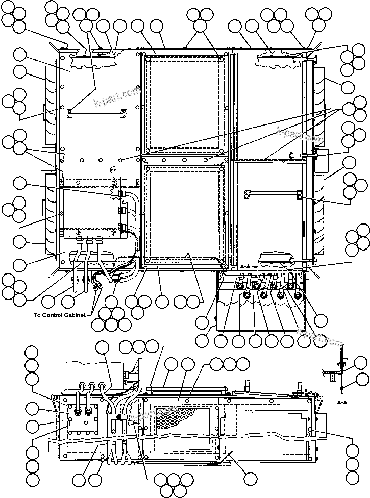 Komatsu parts book diagram for AFE32-EZ 830E                 COLLAHUASI: BLOWN GRID - 7 STEP RETARDING